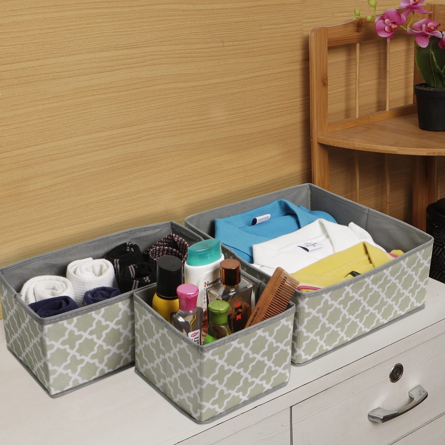 Foldable Storage Basket Bins Closet Wardrobe Organizer