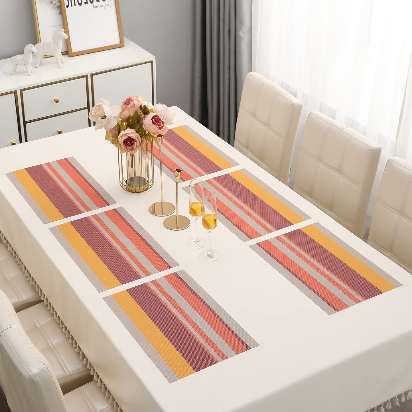 PVC Dining Table Mats, Multicolour