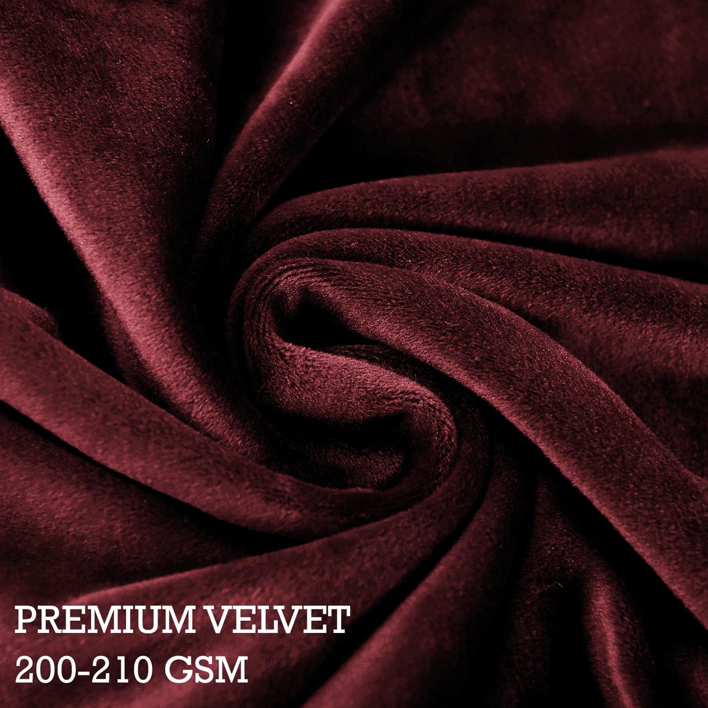 Premium Original Velvet Wing Chair Cover, Burgundy