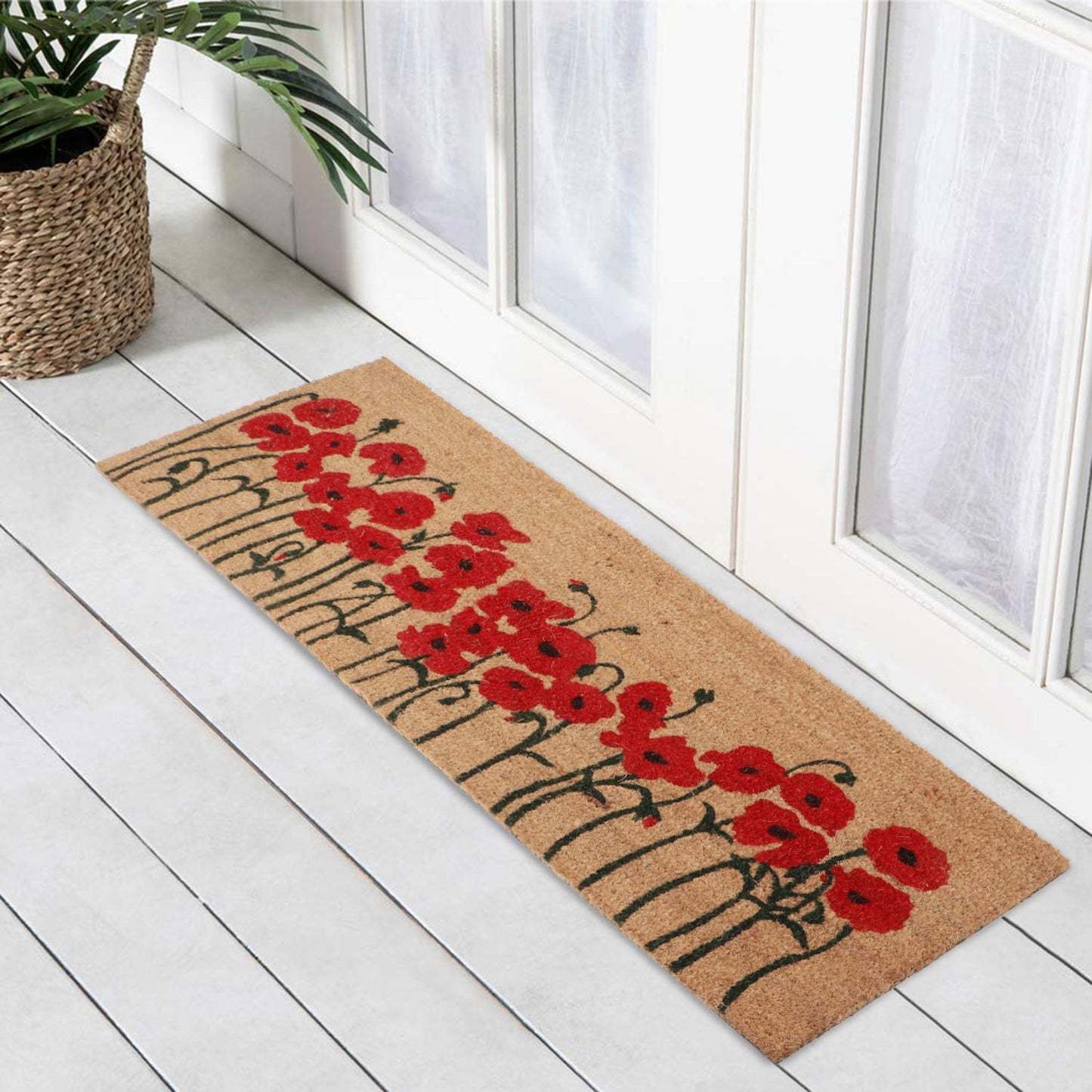 Coir Entrance Door Mat with Anti-Slip PVC Backing