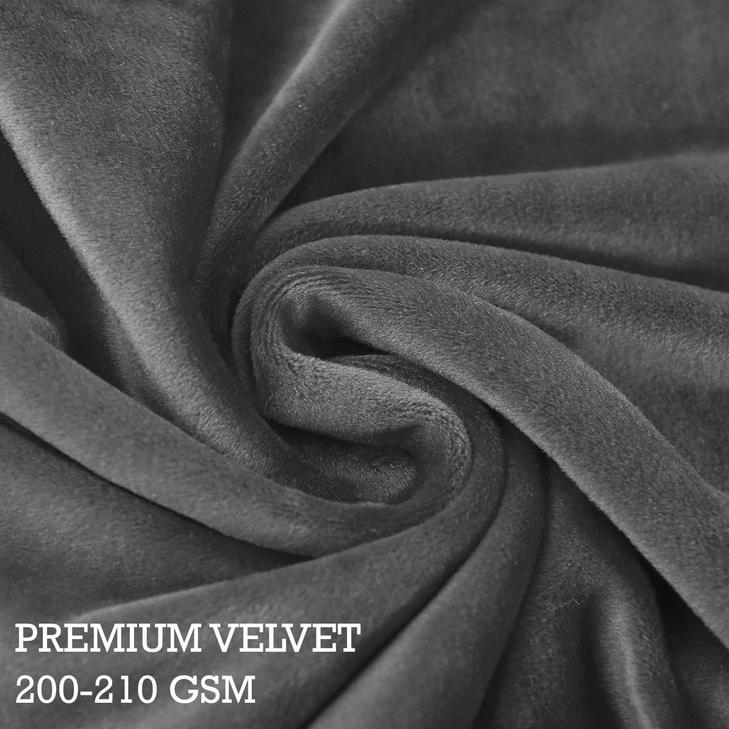 Dark Grey Stylish Premium Velvet Chair Cover for Wingback Chair