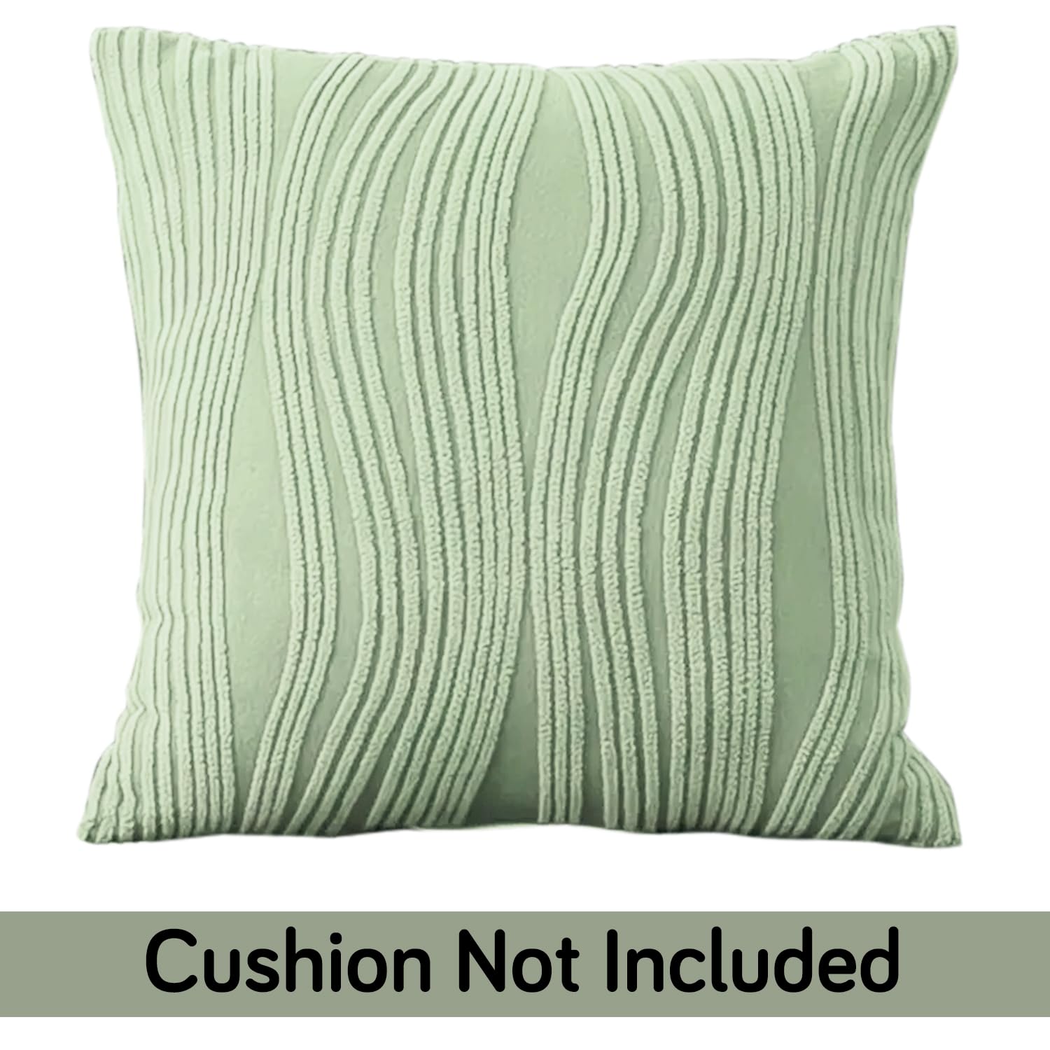 Fancy Pastel Green Colour Festive Square Zippered Pillow Covers