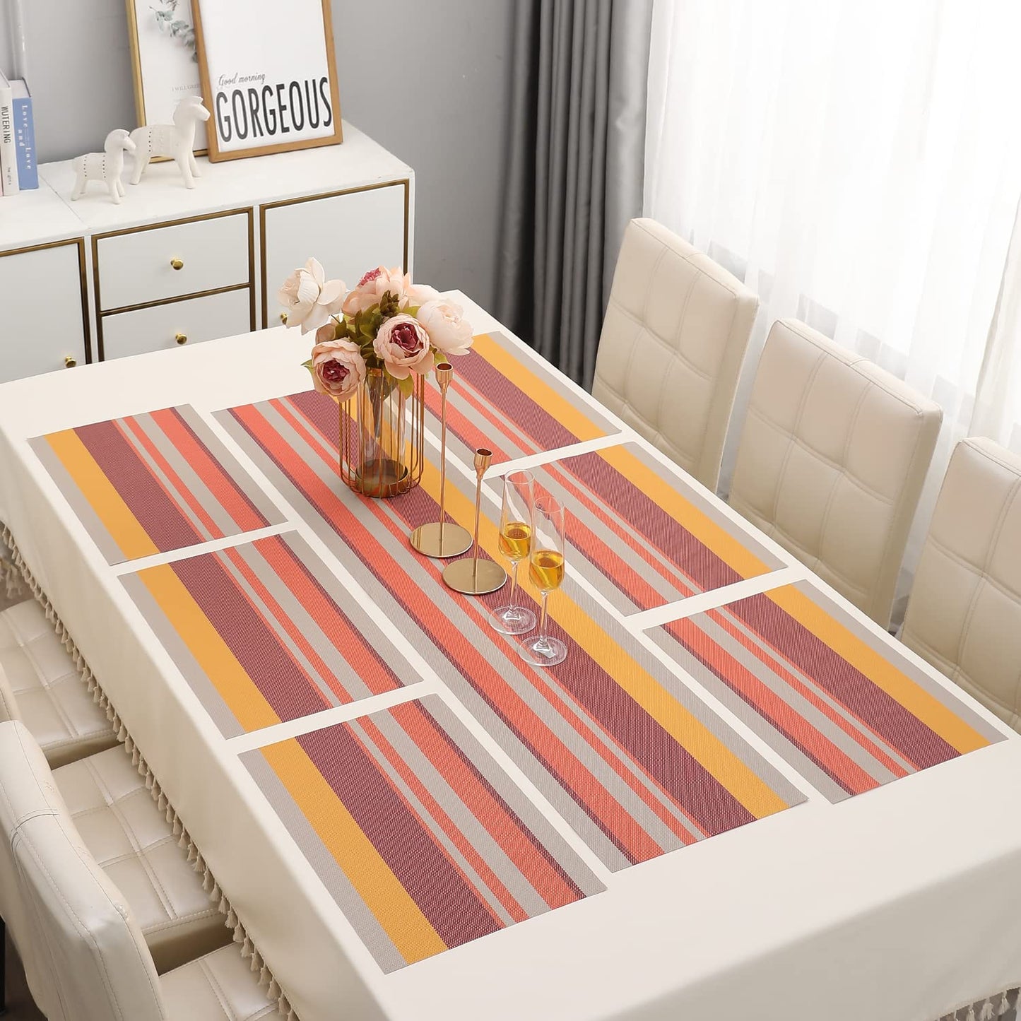 PVC Dining Table Mats, Multicolour