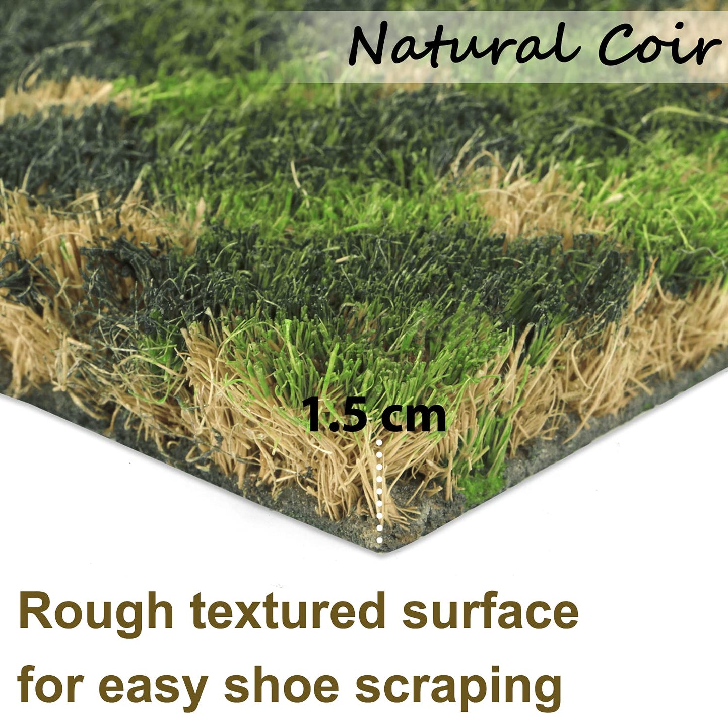Coir Entrance Door Mat with Anti-Slip PVC Backing