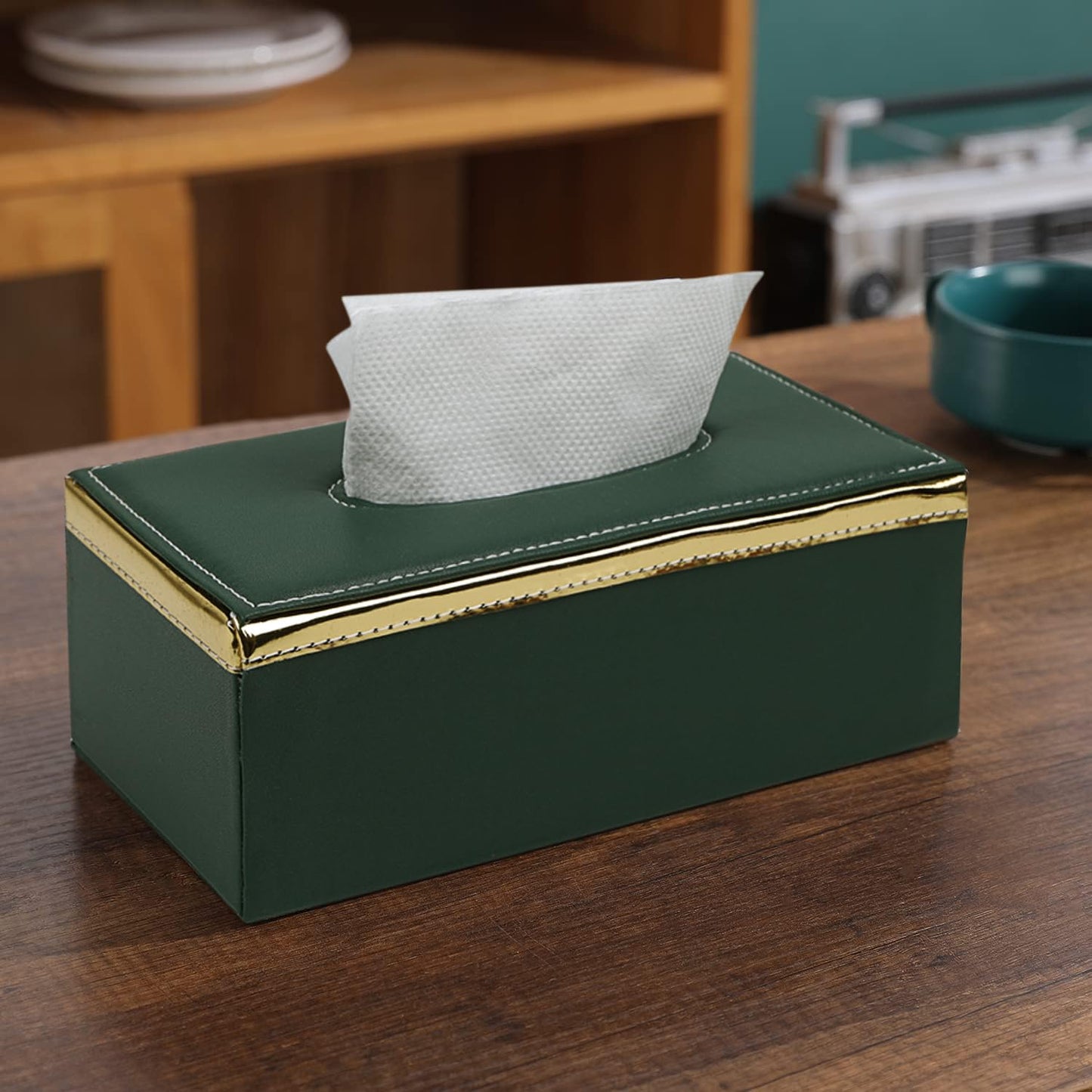 buy green premium tissue holder | HOKIPO