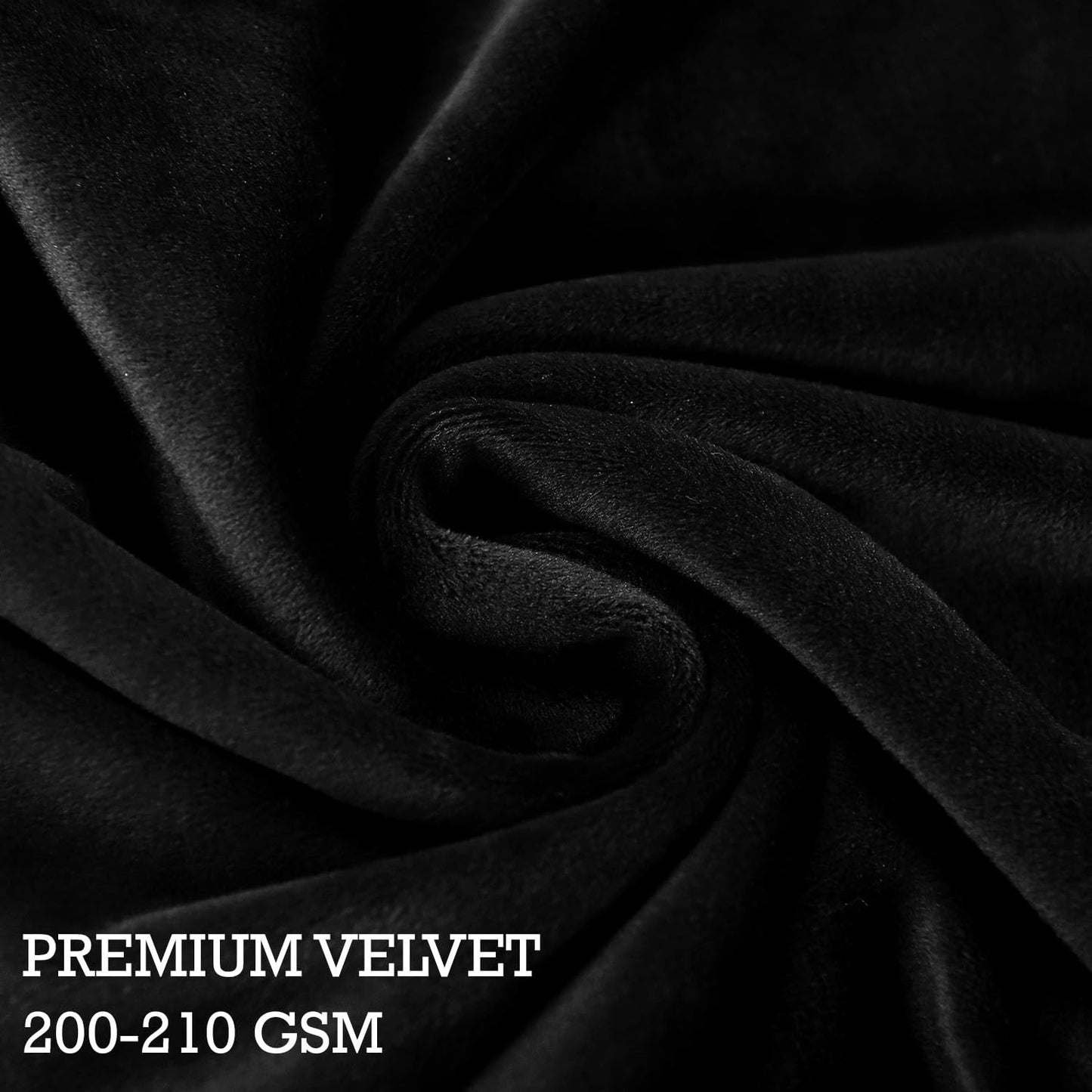 Black Stylish Premium Velvet Chair Cover for Wingback Chair