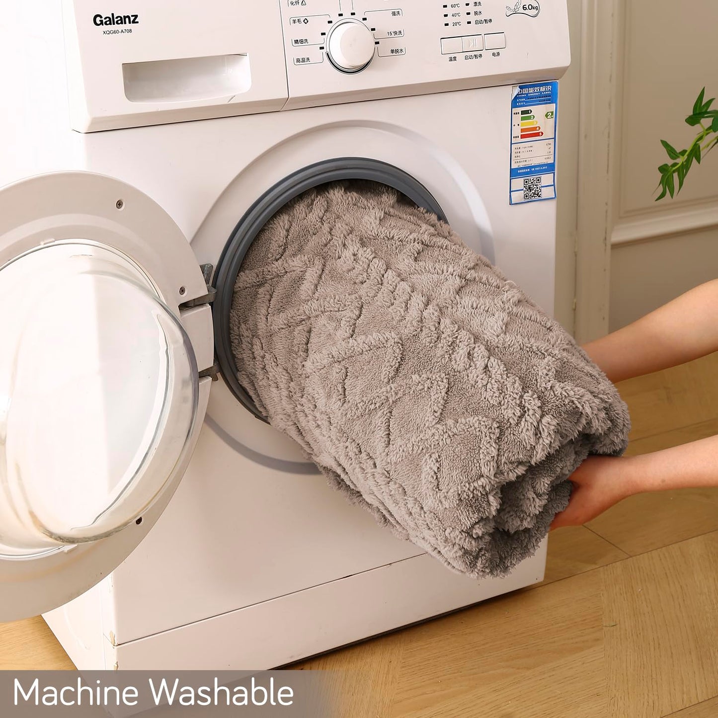 220 GSM Flannel AC Throw Blanket Double Bed Queen, 200x230 cm / 6.5x7.5 feet, Latte Brown
