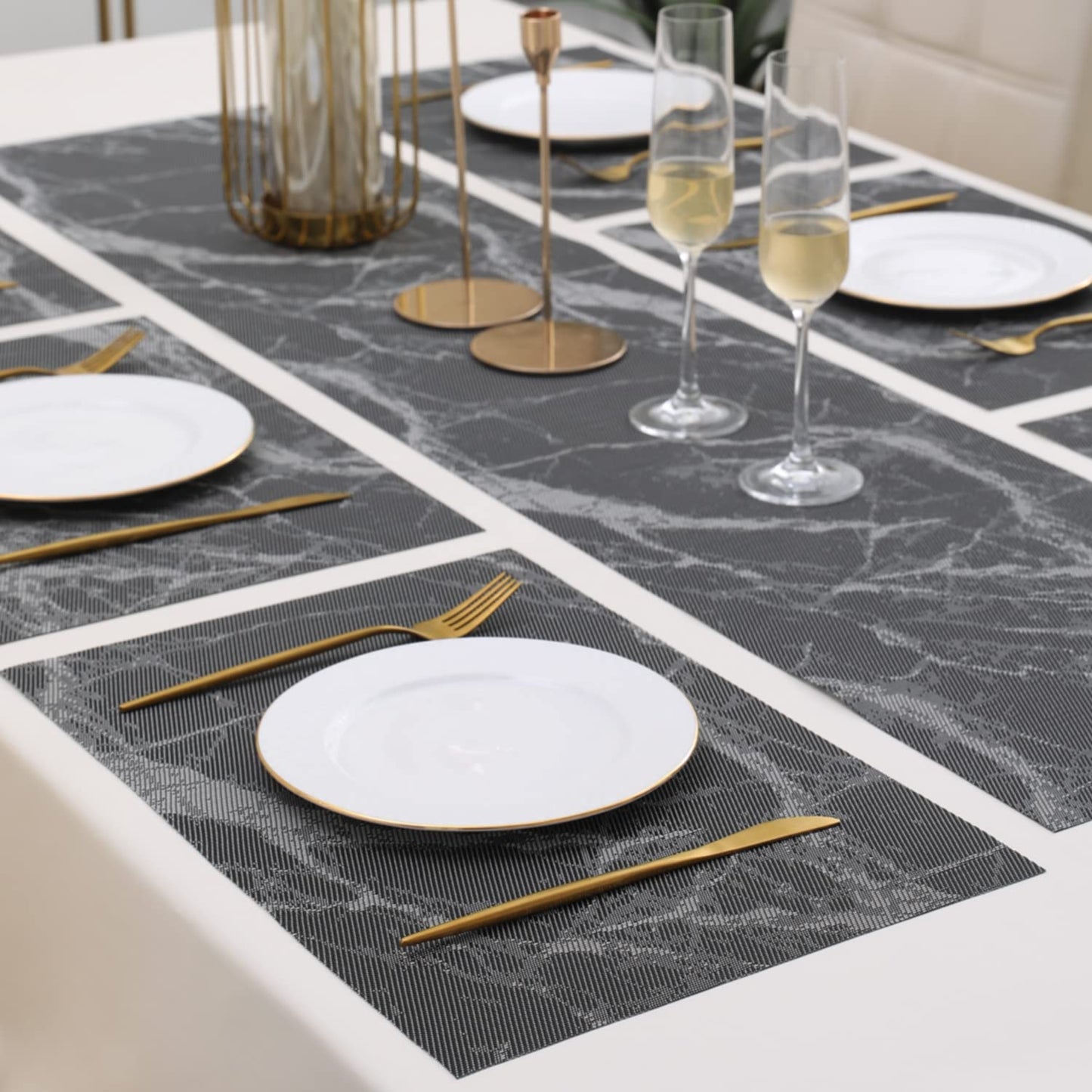 PVC Dining Table Mats, Black