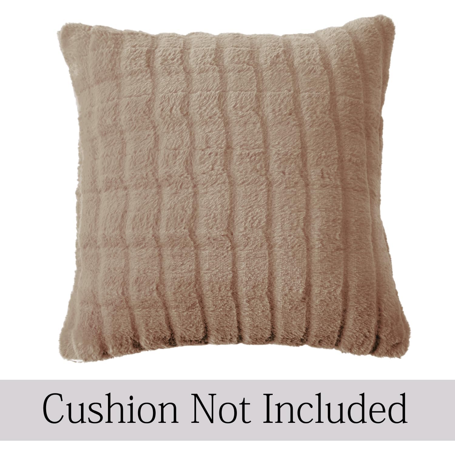 Buy cosy Beige Colour Zippered Plush Cushion Covers for Luxury Look