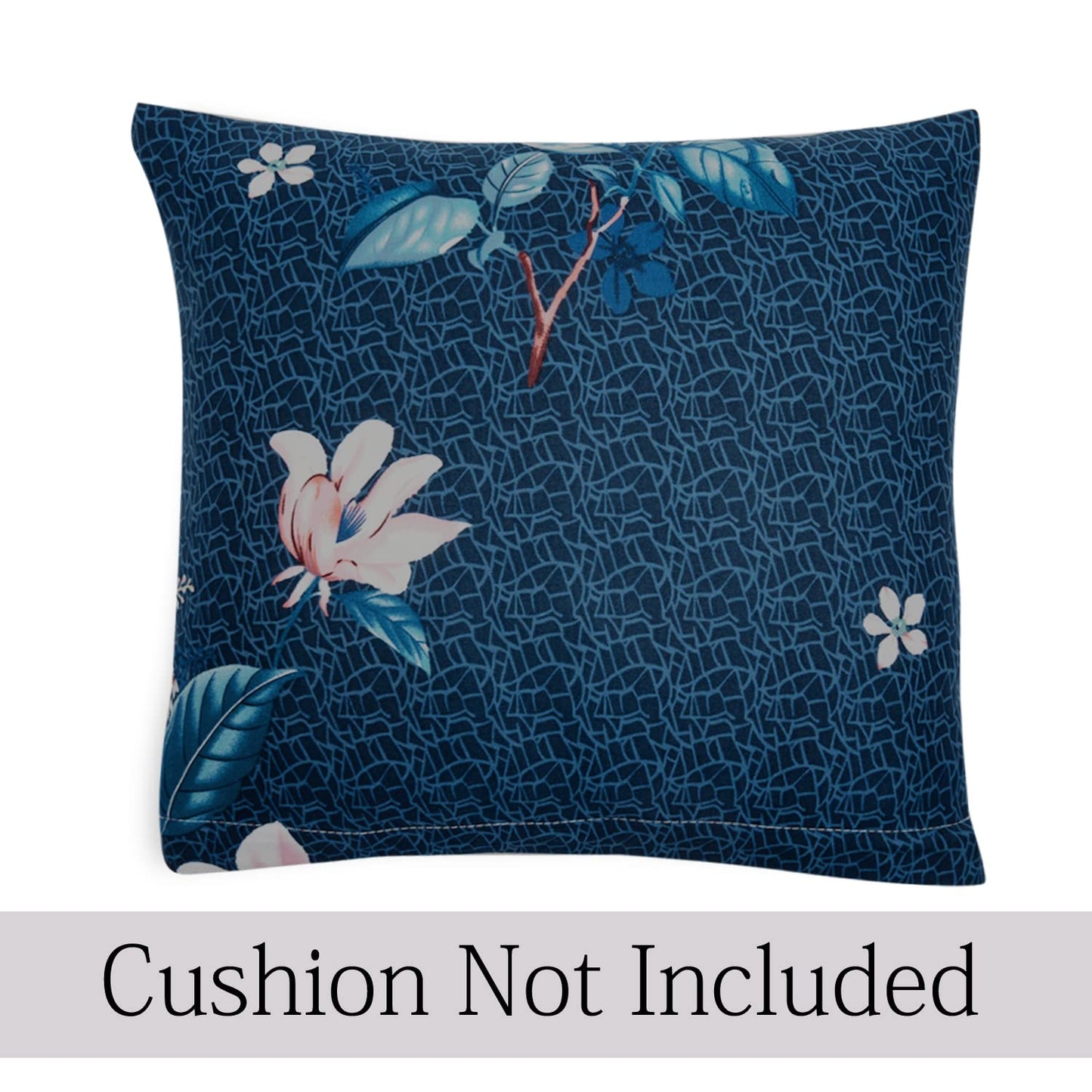 Elastic Stretchable Printed Sofa Cover and Cushion Cover, Blue Mixed Flowers