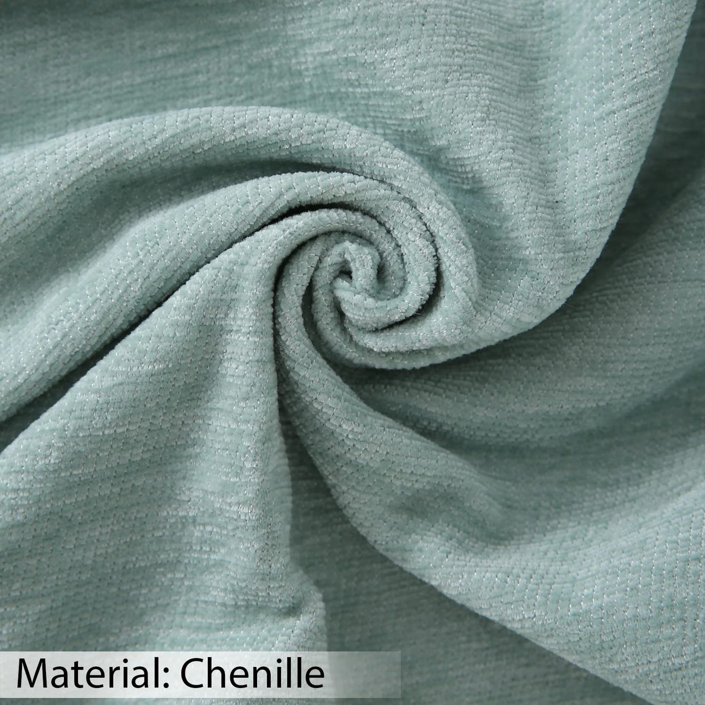 Breathable, soft Mint colour chenille sofa throw material
