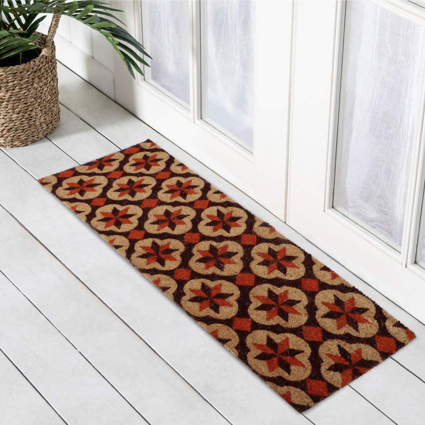 Coir Entrance Door Mat with Anti-Slip PVC Backing