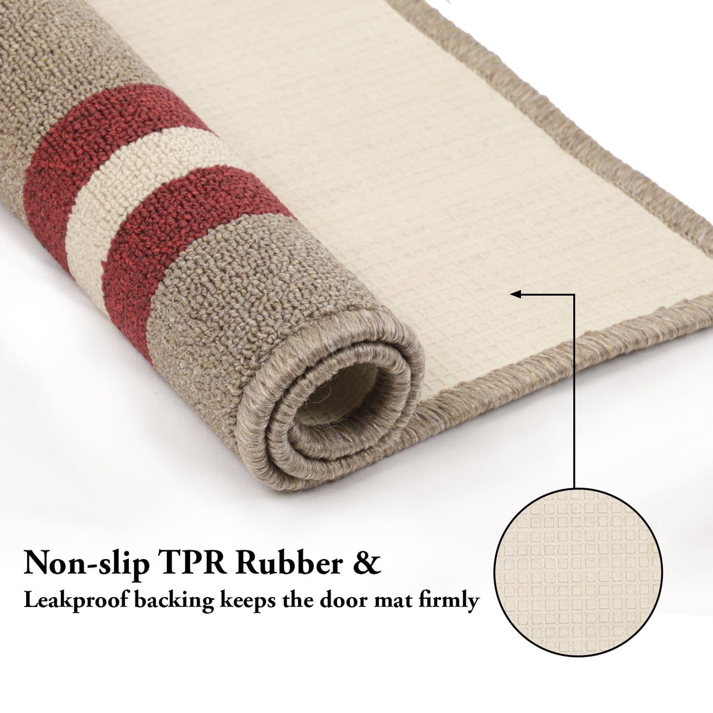 Doormat for Entrance, Size 45X75 cm, Brown