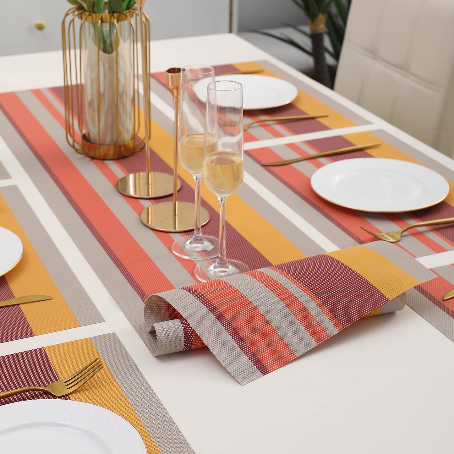 PVC Dining Table Mats, Multicolour