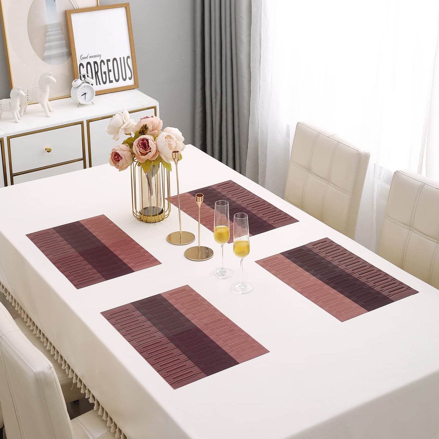 PVC Dining Table Mats, Wine