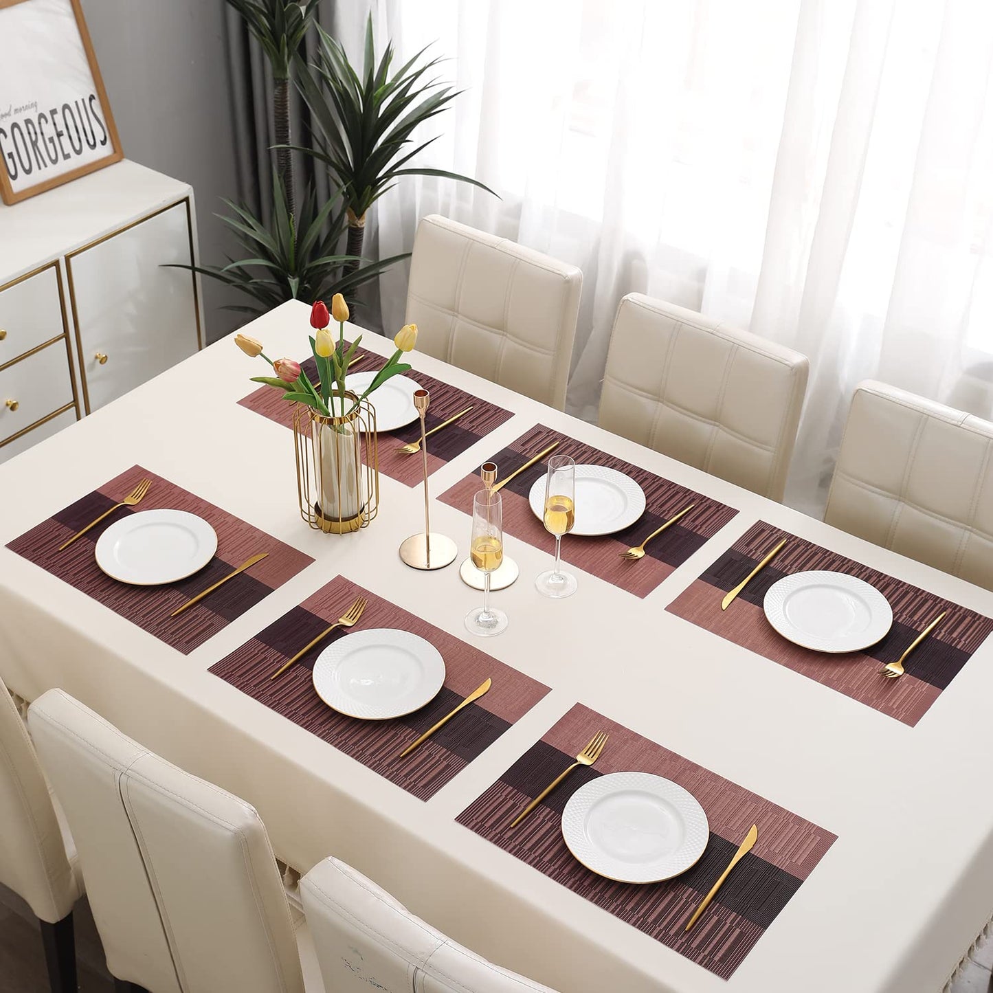 PVC Dining Table Mats, Wine