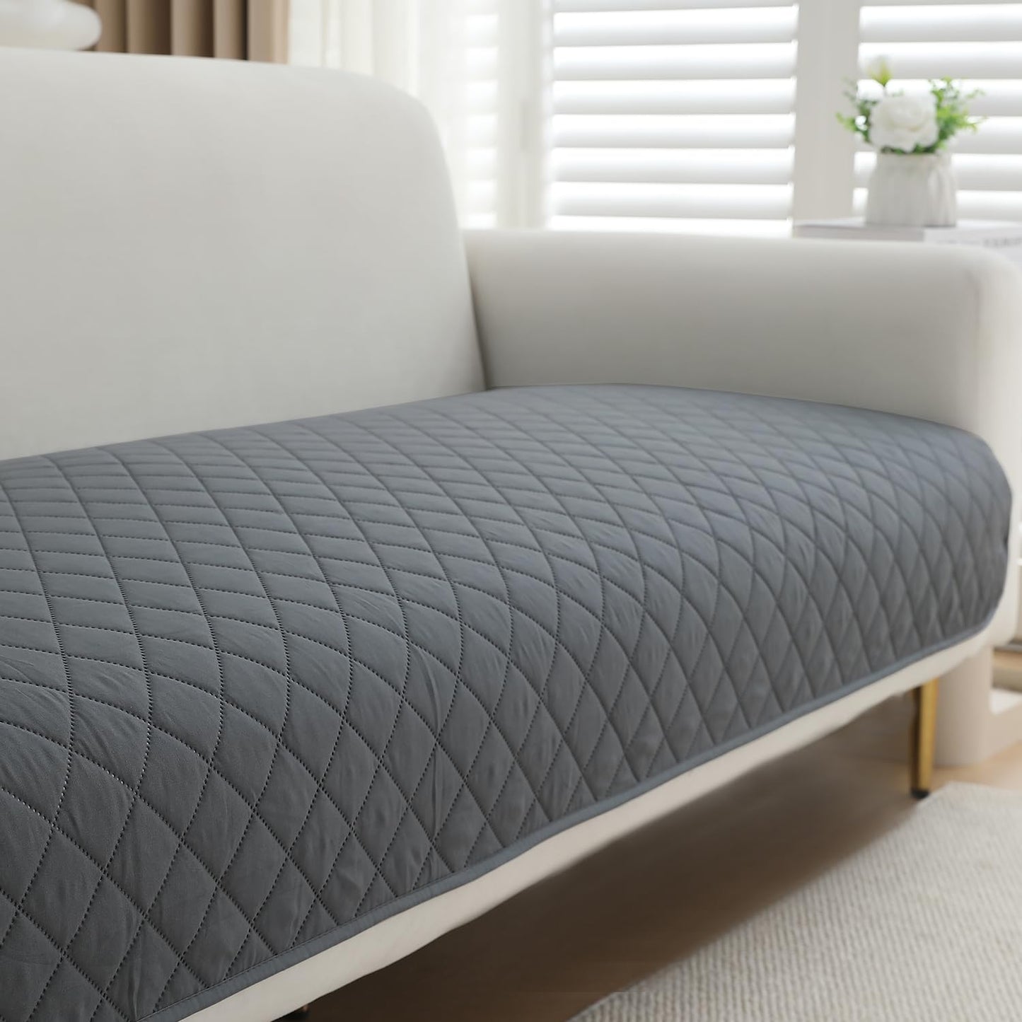 Water Repellent + Waterproof Quick Dry Sofa Seat Mat for 1/2/3 Seater Sofa - Dark Grey