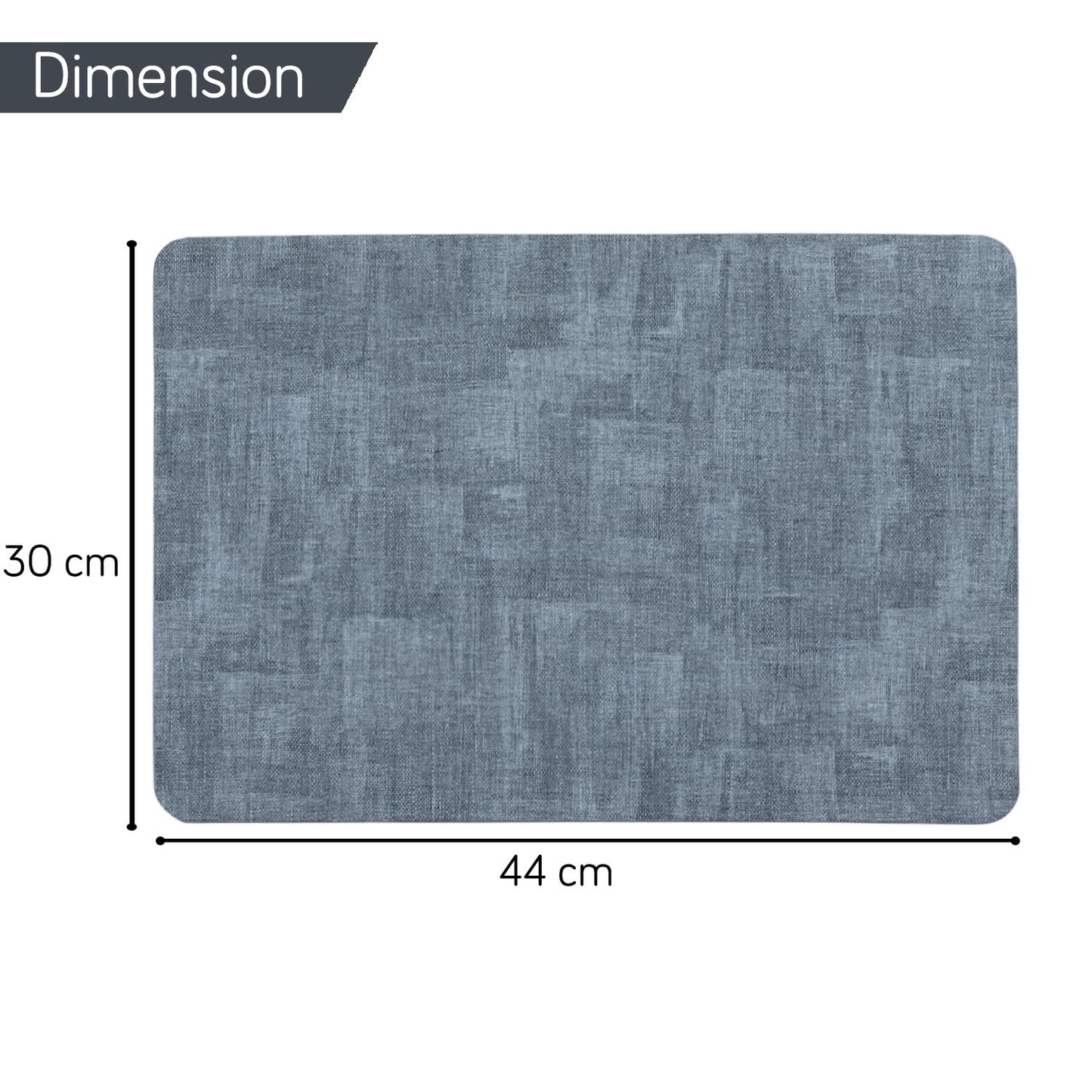 Premium Faux Leather Dining Table Mats, Blue