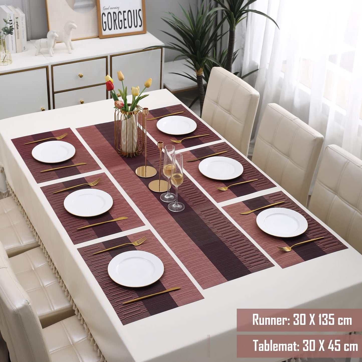 PVC Dining Table Mats, Wine