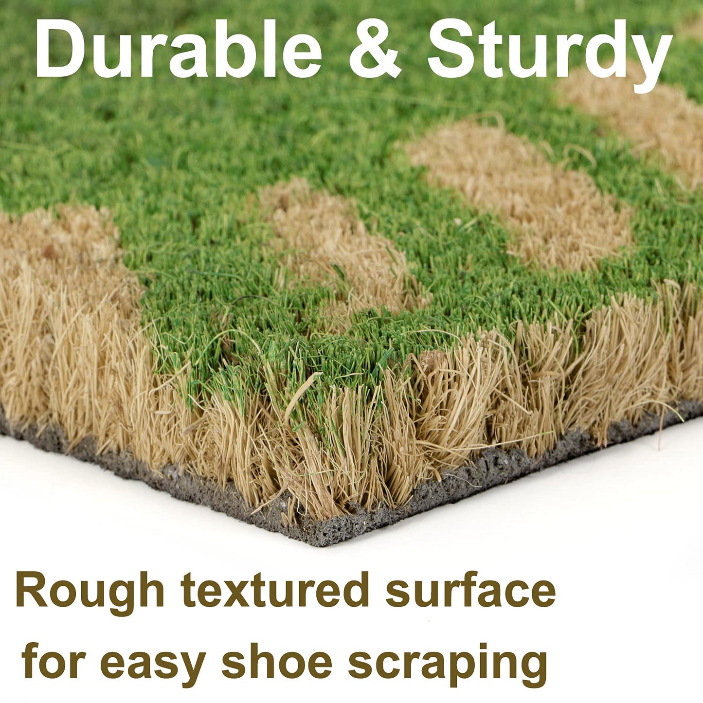 Coir Entrance Door Mat with Anti-Slip PVC Backing