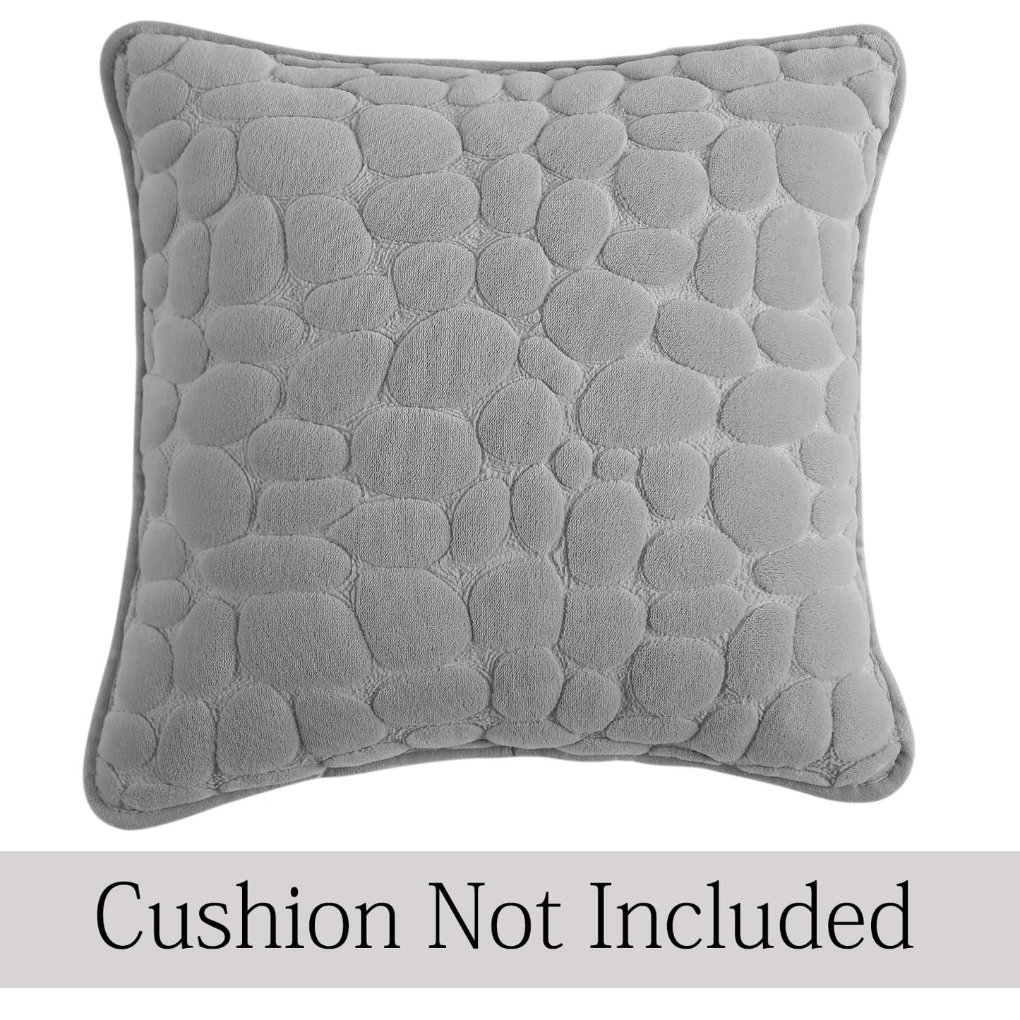 Milk Velvet Pebble Cushion Cover Pack of 2, Moon Grey
