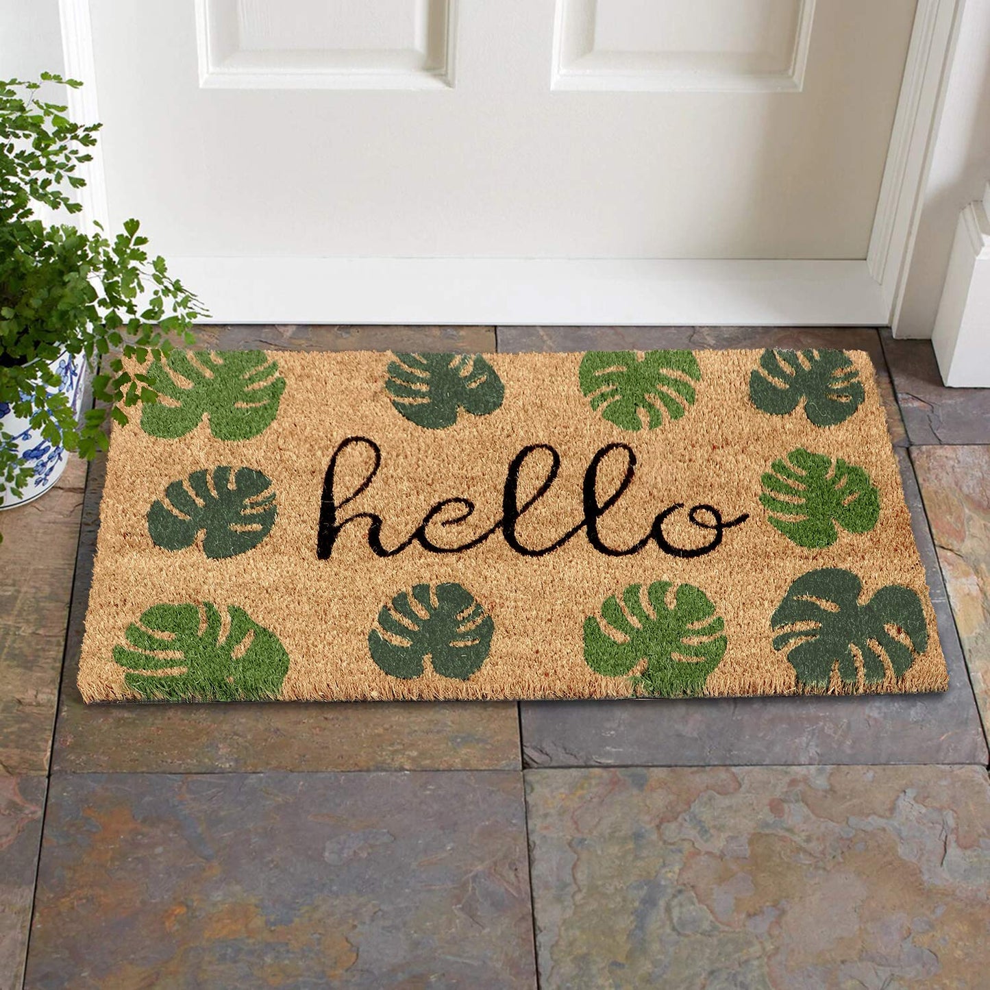 Coir Entrance Door Mat with Anti-Slip PVC Backing