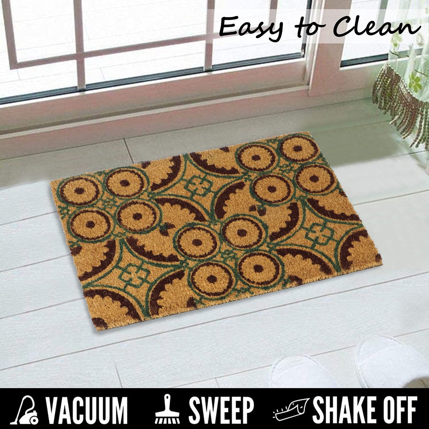 Coir Entrance Door Mat with Anti-Slip PVC Backing