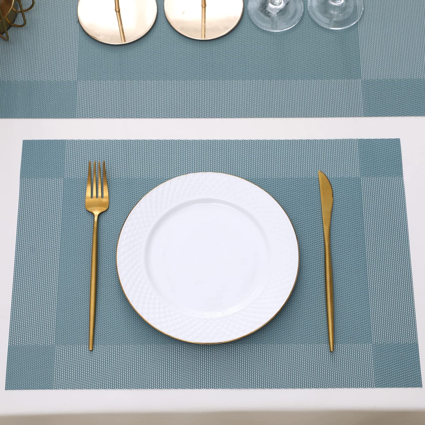 PVC Dining Table Mats, Blue