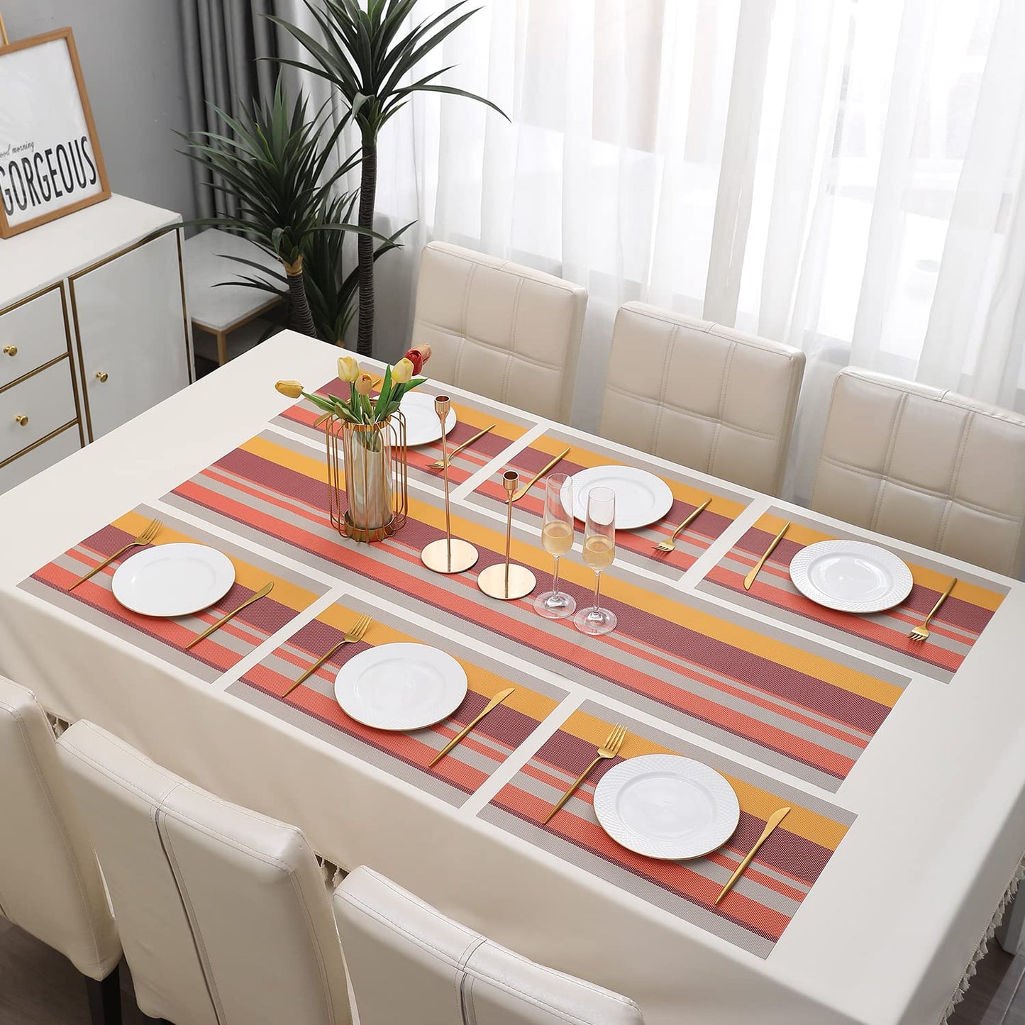 PVC Dining Table Mats, Multicolour