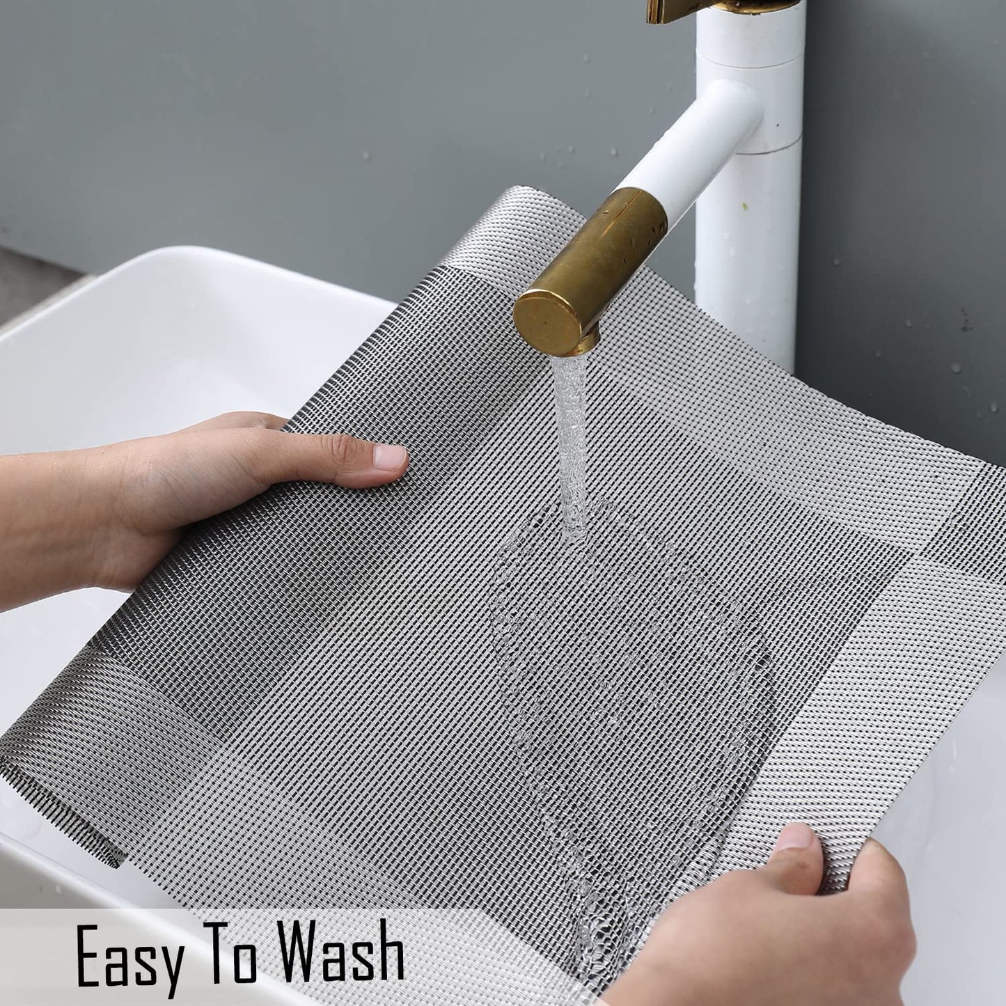 PVC Dining Table Mats, Grey