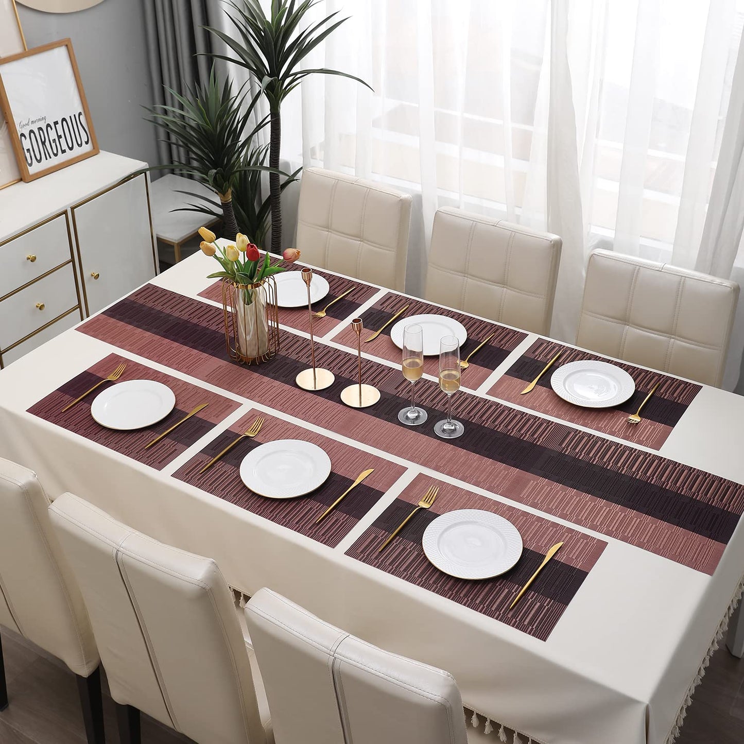PVC Dining Table Mats, Wine