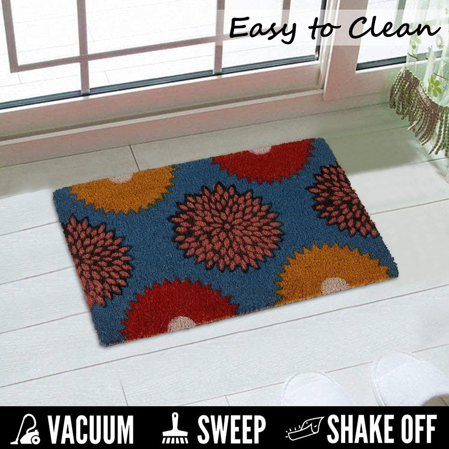 Coir Entrance Door Mat with Anti-Slip PVC Backing