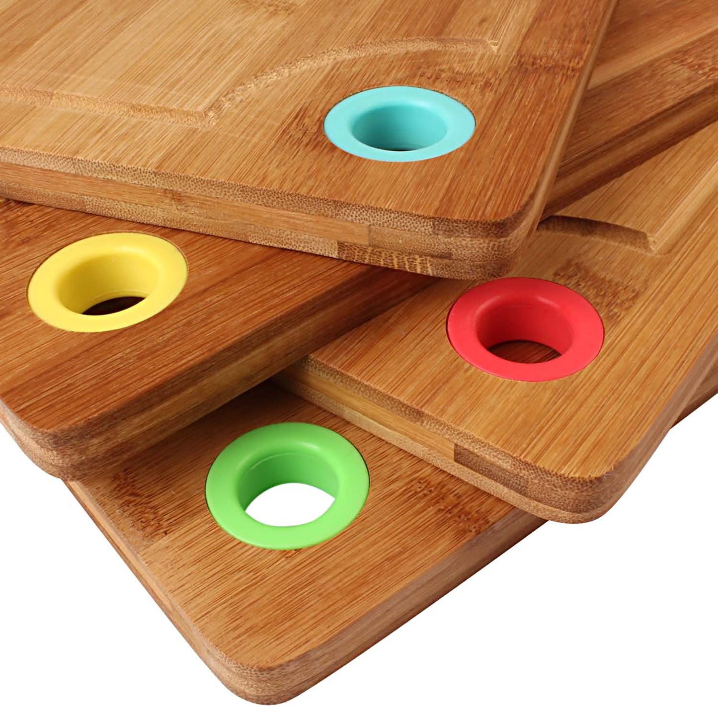 Large & Thick Bamboo Wood Chopping Board with Drip Groove and Finger Hole Large (Brown, 40x28 x1.5 cm)