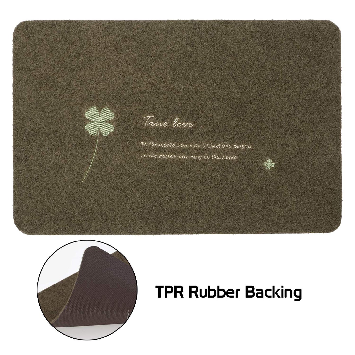 Rubber Back Dirt Trapper Inside Outside Main Door Mats for Entrance Big Size, 45 x 70 cm, Brown