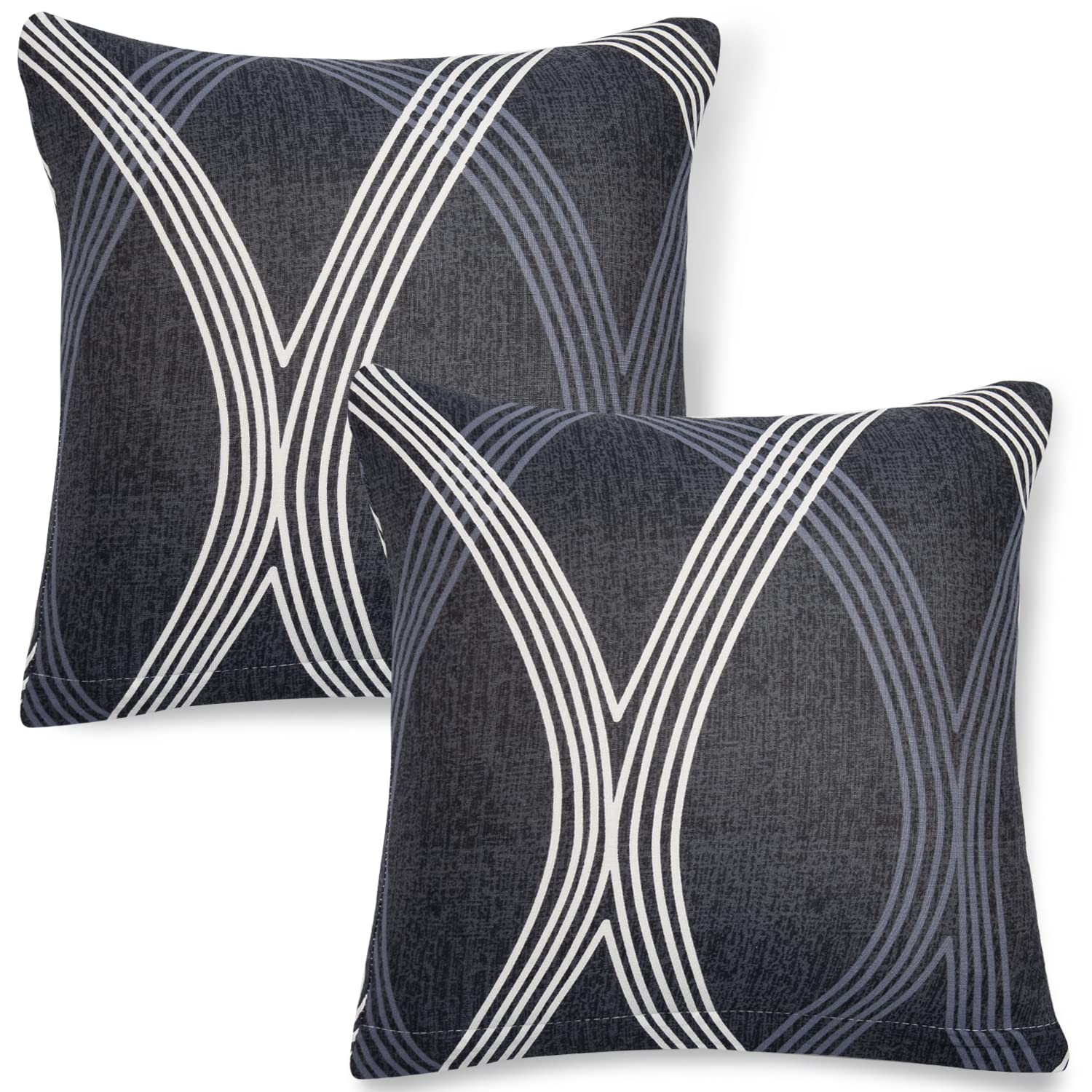 Cute Shadow Grey Printed square pillow covers online