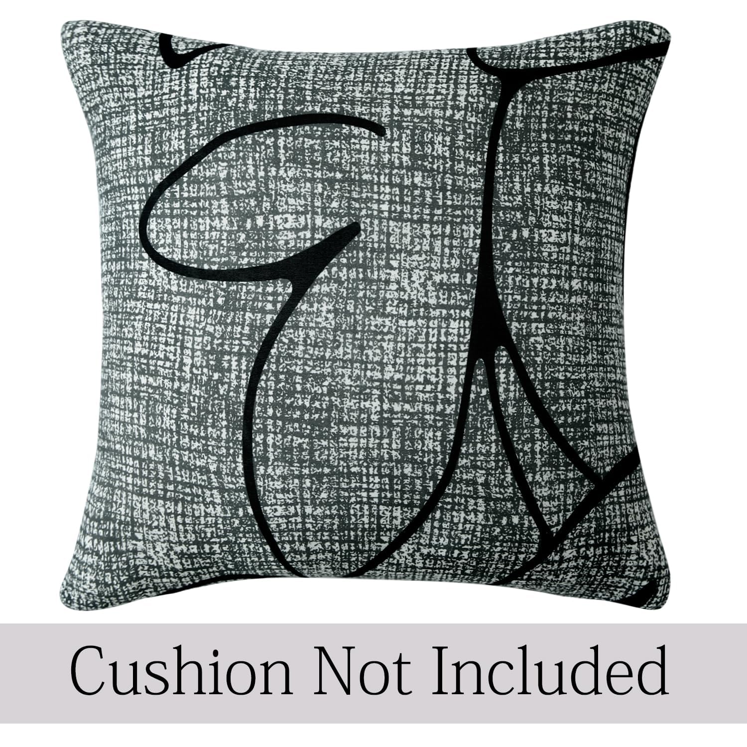 Fancy Grey Abstract Floral print zippered cushion cover online