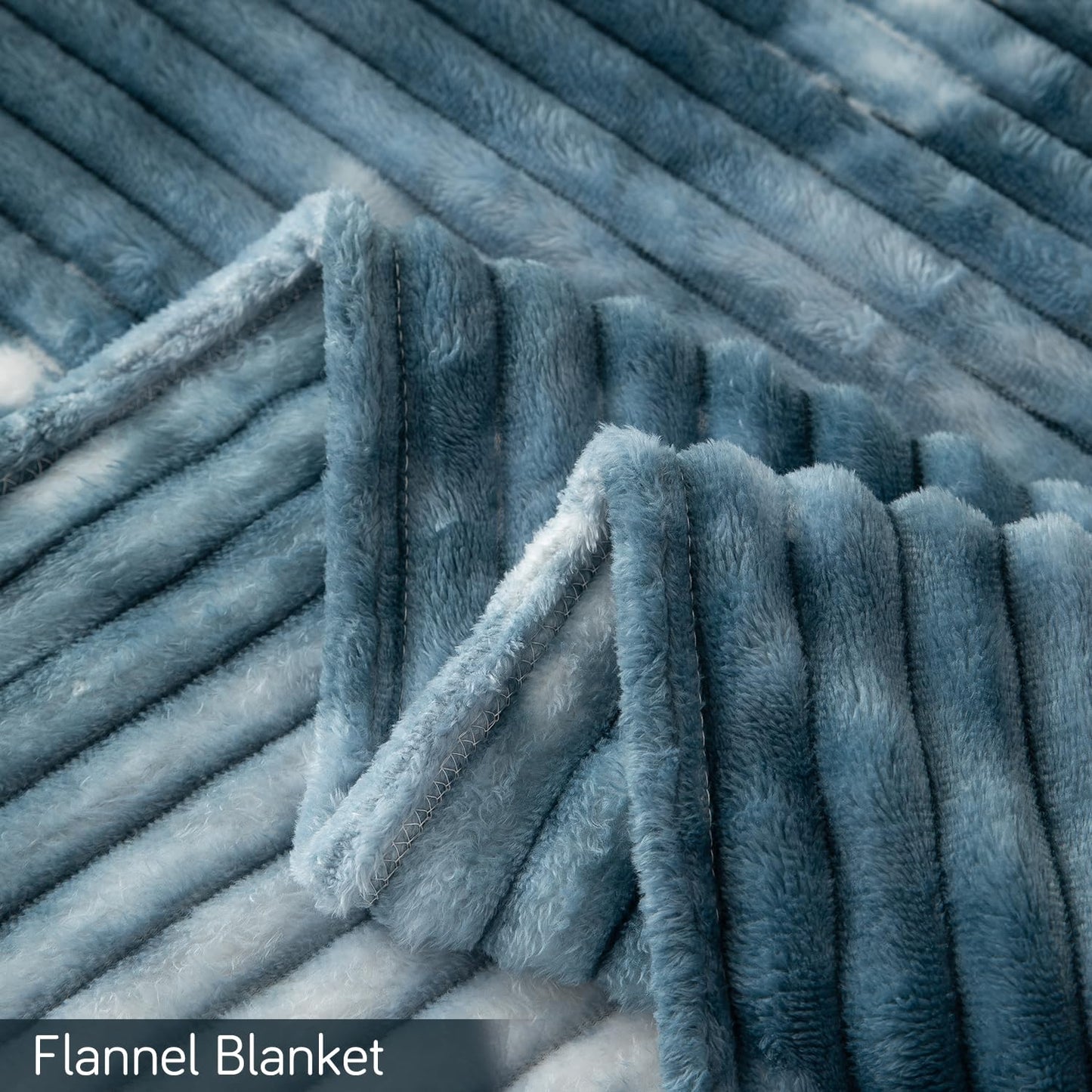 Teal Gradient Ultra-Cozy Softness AC Blanket Double Bed | HOKIPO