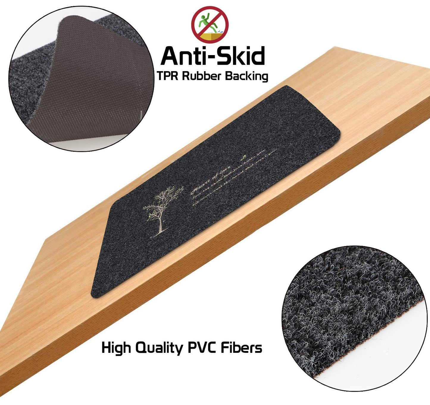Rubber Back Dirt Trapper Inside Outside Main Door Mats for Entrance Big Size, 45 x 70 cm, Grey