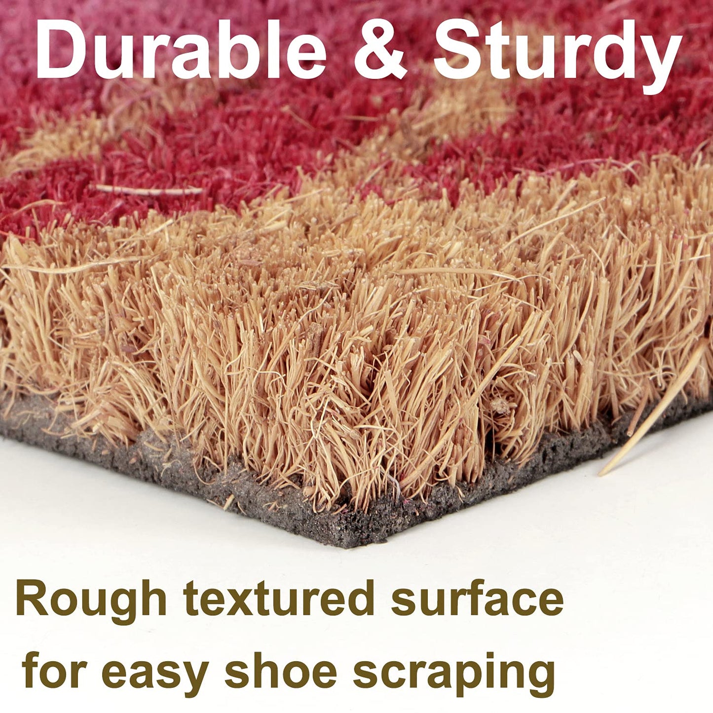 Coir Entrance Door Mat with Anti-Slip PVC Backing