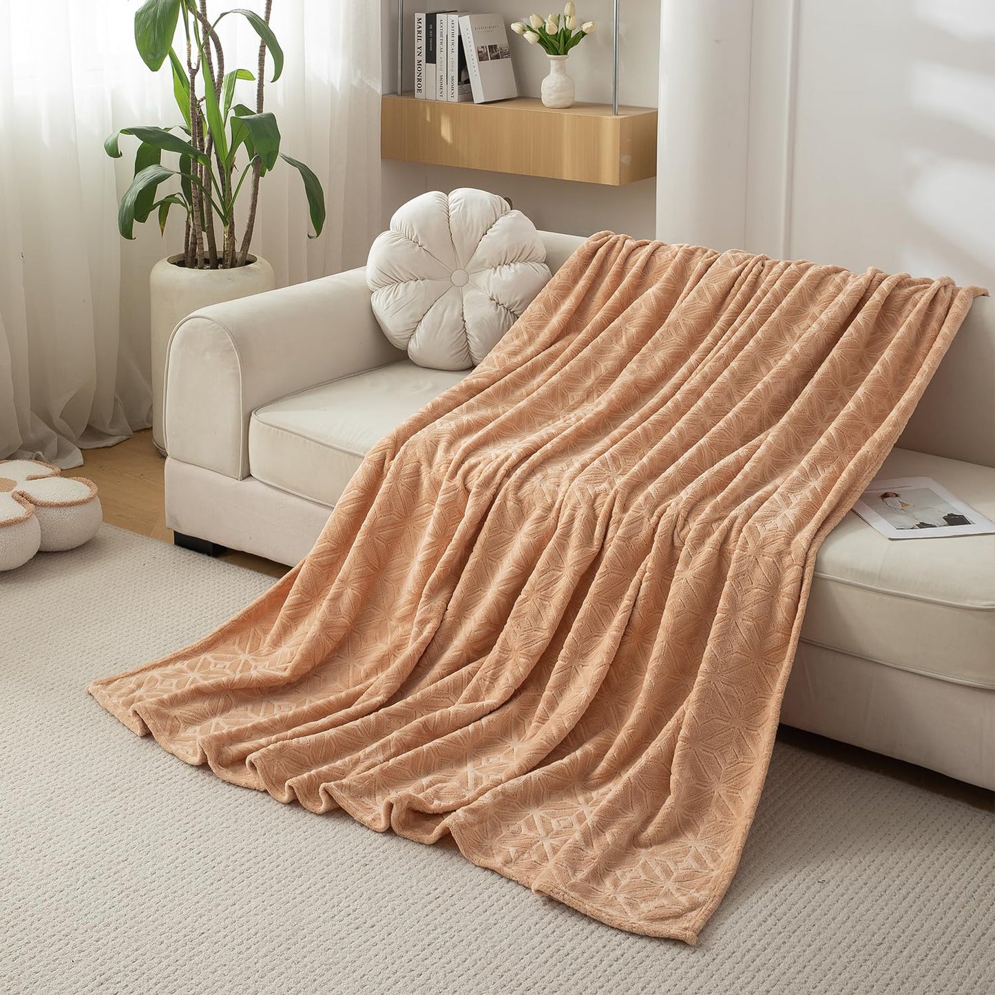 Beige Colour Luxury Double Bed Kambal | HOKIPO