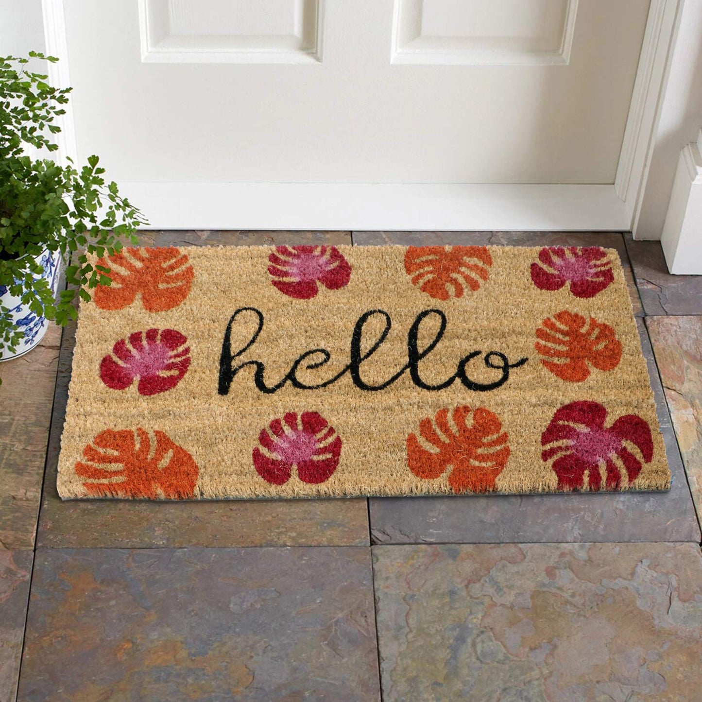 Coir Entrance Door Mat with Anti-Slip PVC Backing