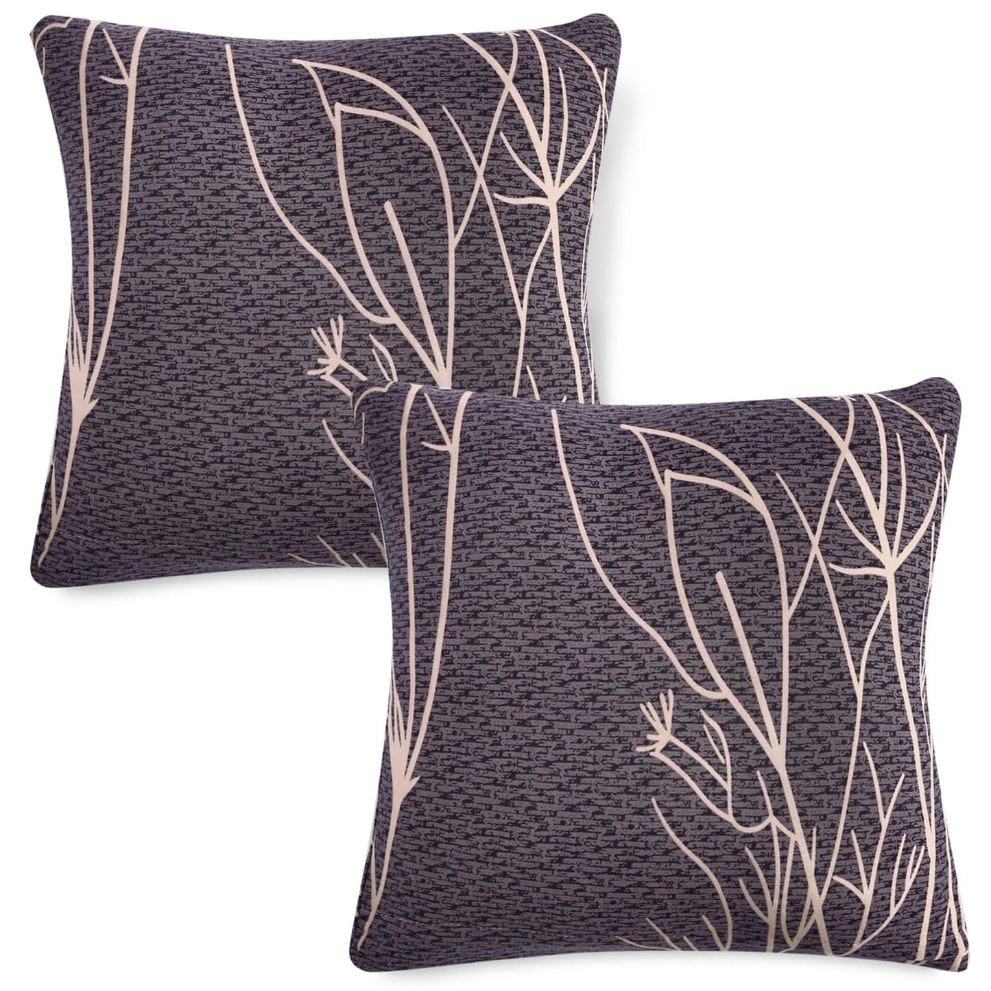 Cute Dark Coffee Twigs Print square pillow covers online