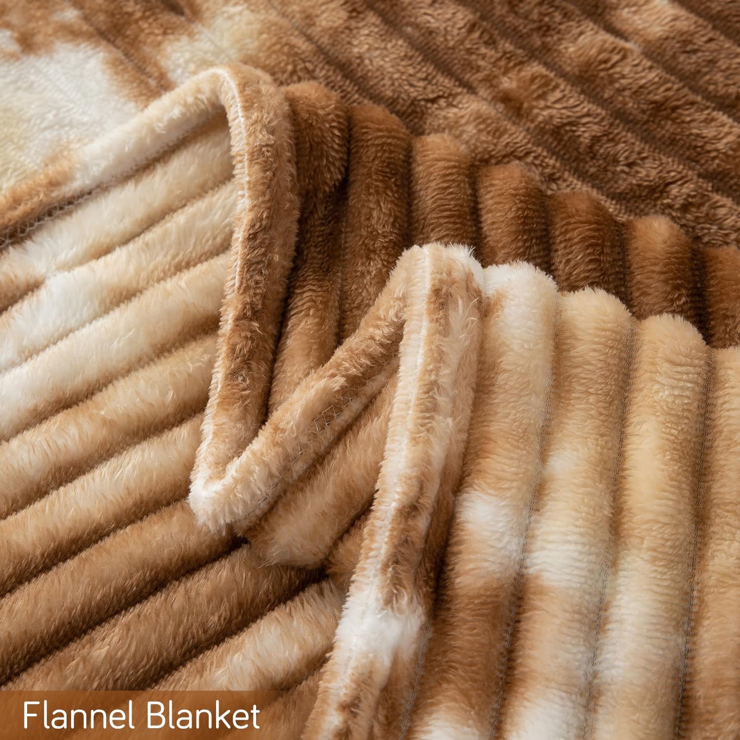Beige Gradient Luxury Double Bed Kambal | HOKIPO