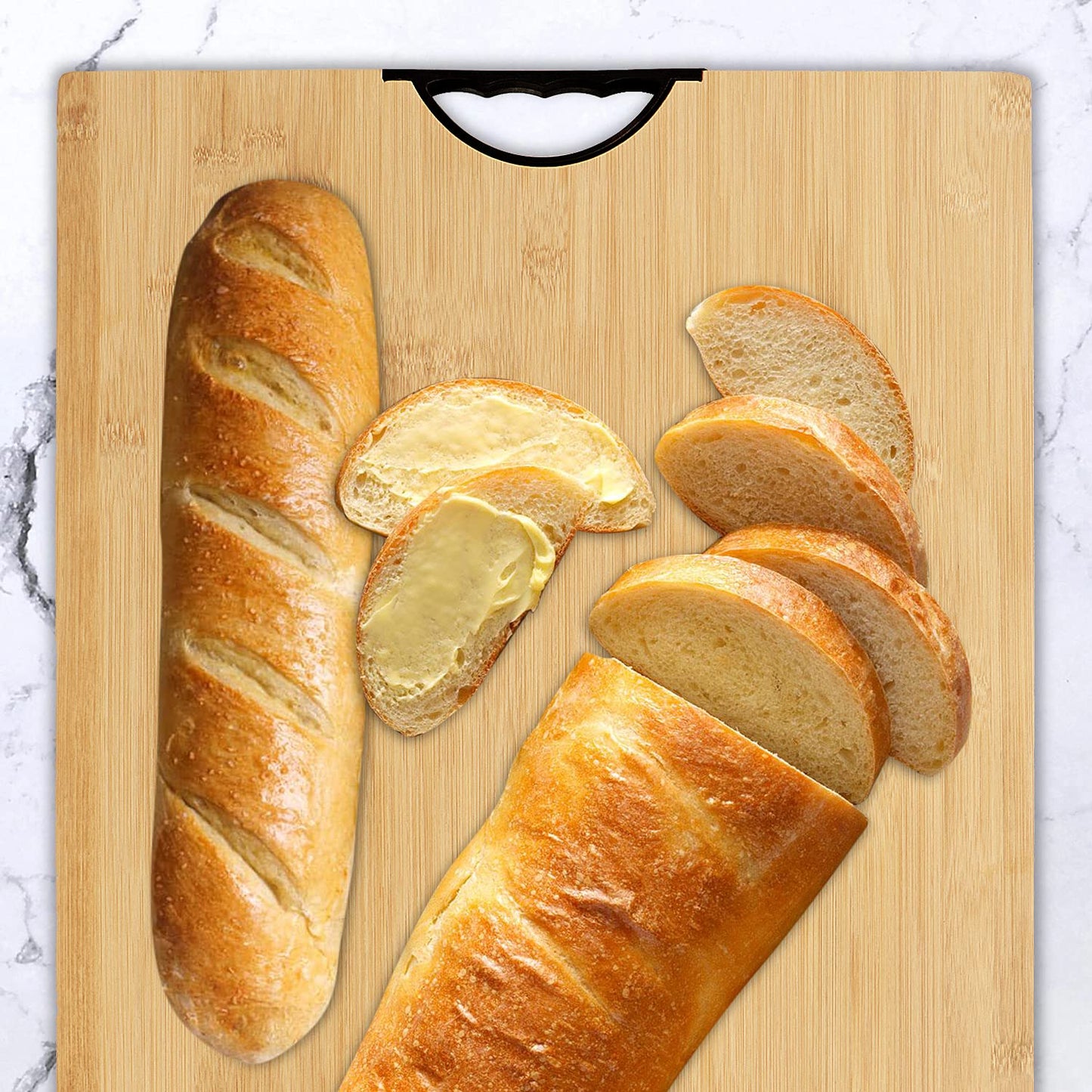 Bamboo Wood Chopping Cutting Board for Kitchen, Beige