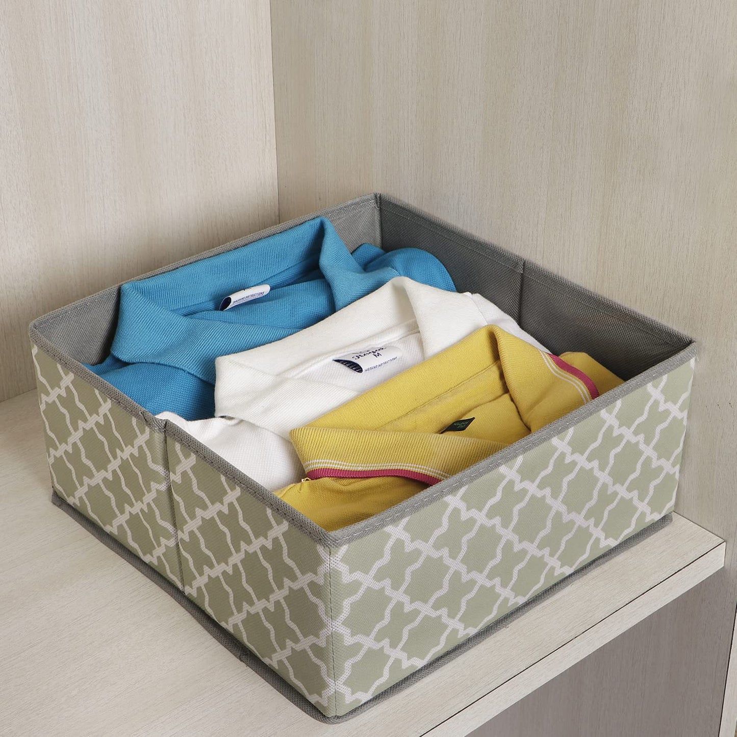 Foldable Storage Basket Bins Closet Wardrobe Organizer