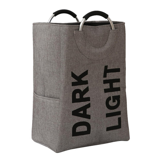 Folding Laundry Bag for Clothes Hamper Basket Collapsible Storage Basket, Grey