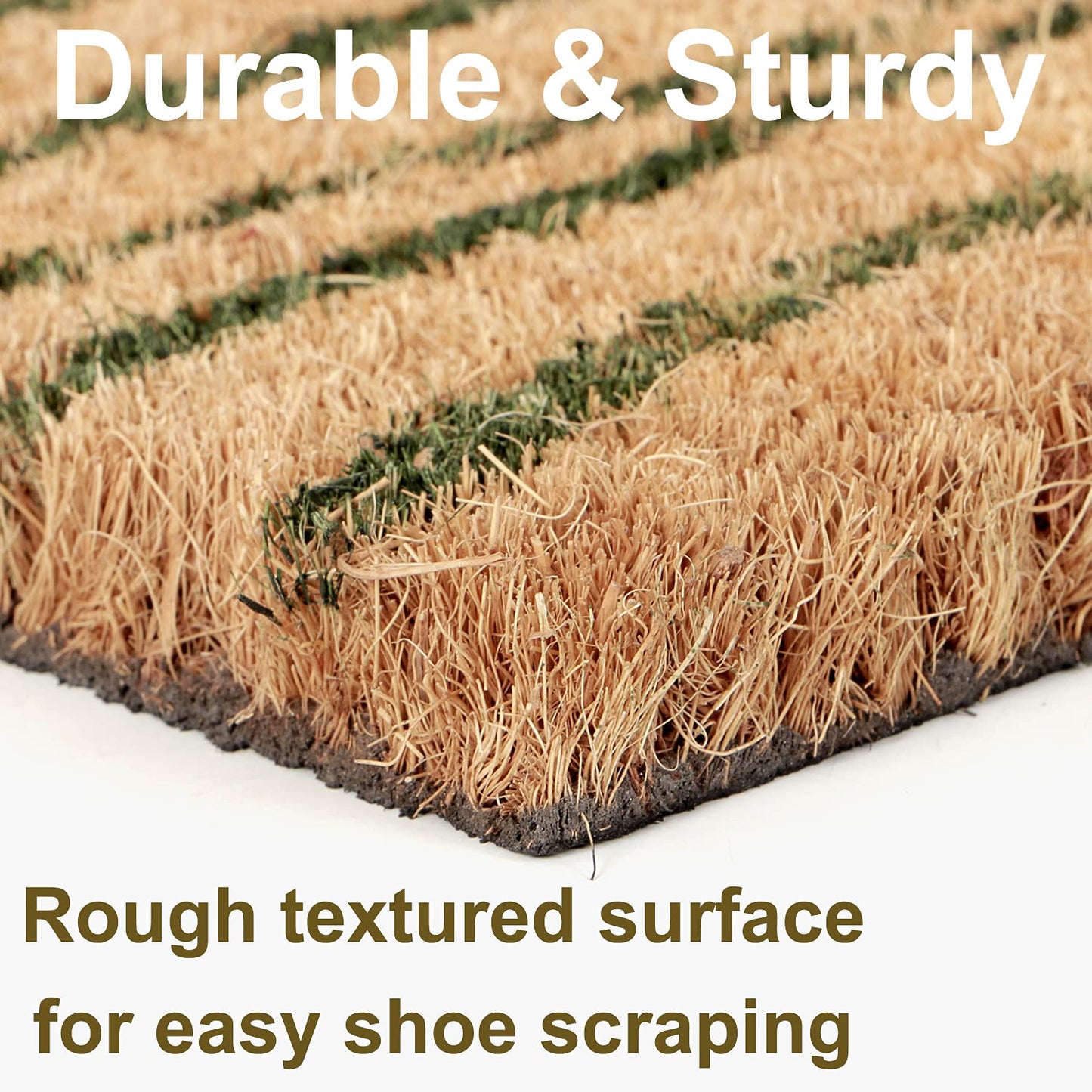 Coir Entrance Door Mat with Anti-Slip PVC Backing