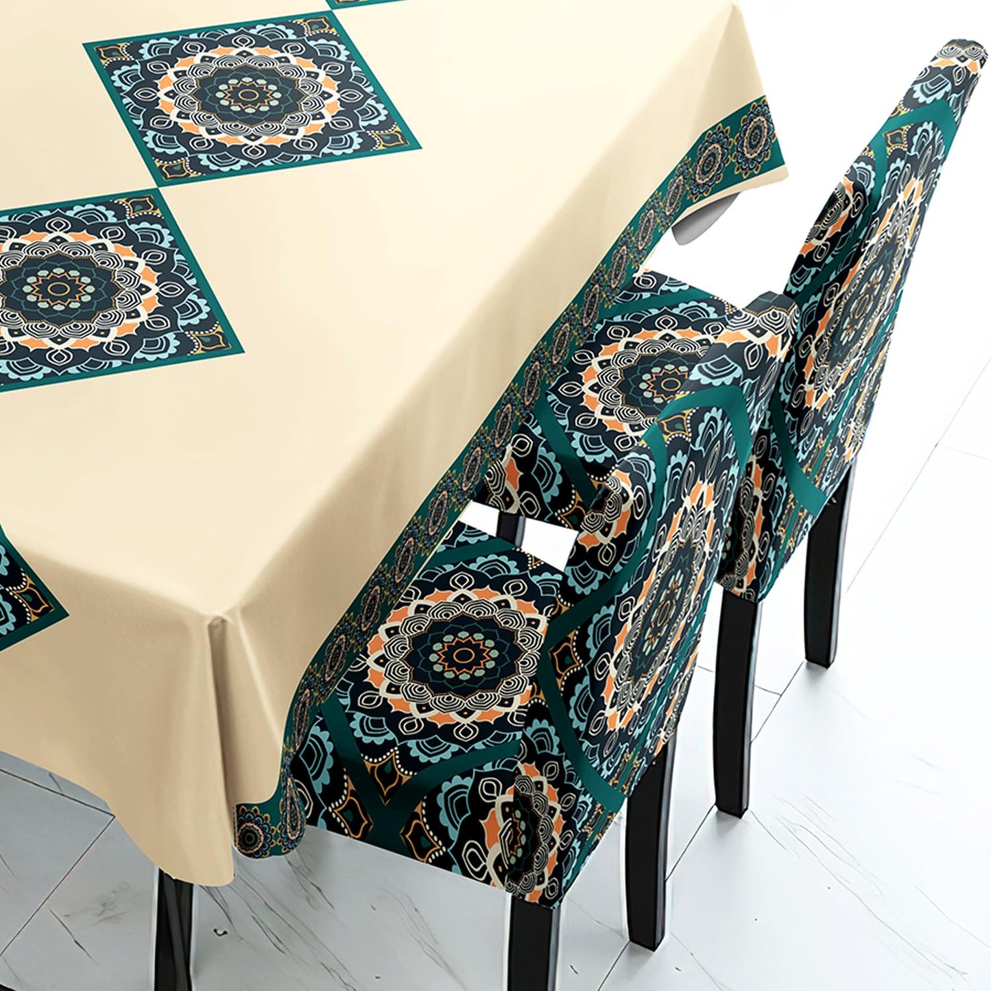 Buff Brown Dining Set Cover | 4/6 Seater