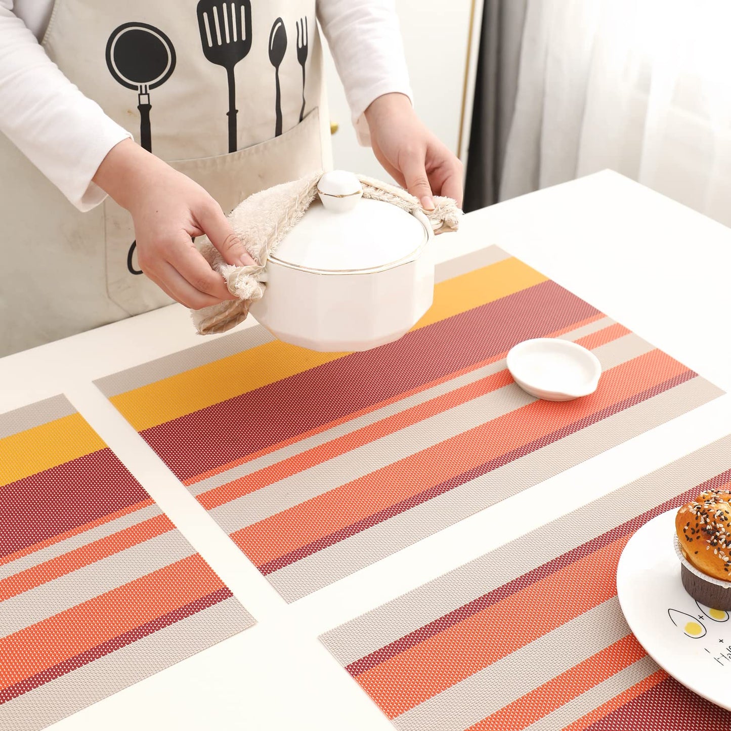 PVC Dining Table Mats, Multicolour