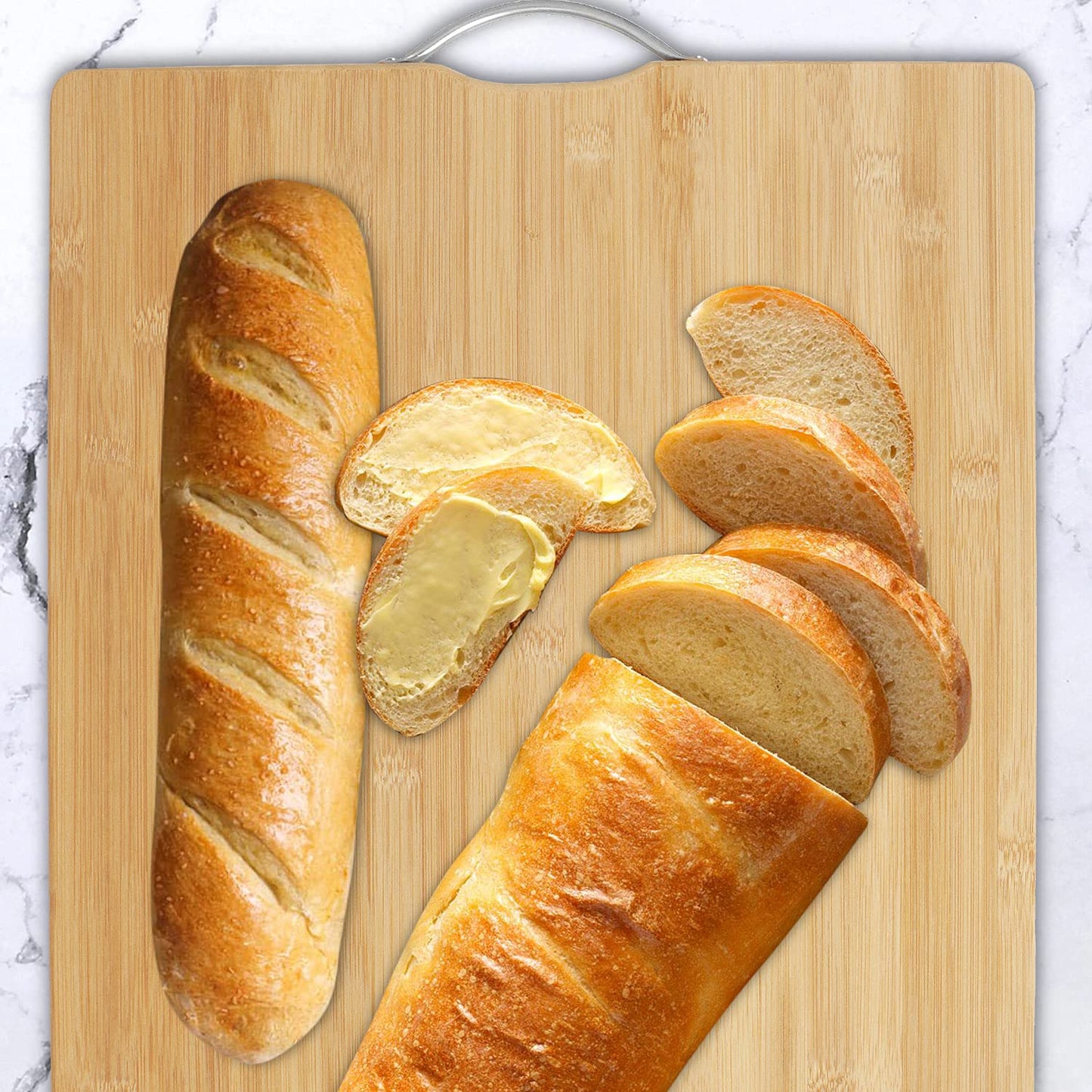 Bamboo Wood Jumbo Chopping Cutting Board for Kitchen - Beige